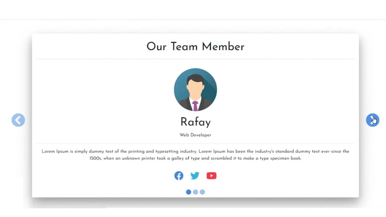 How to Create Responsive Card Slider | Create Team Member Slider